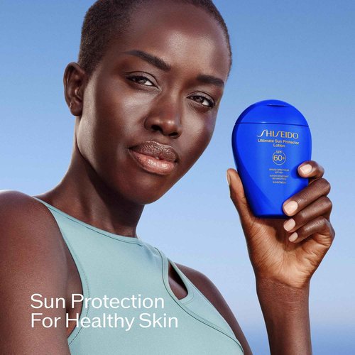 Shiseido Ultimate Sun Protector Lotion SPF 60+ (150 mL) + Clear Sunscreen Stick SPF 50+ (0.7 oz) - Lightweight, Invisible Broad-Spectrum Sunscreen - Free of Oxybenzone & Octinoxate