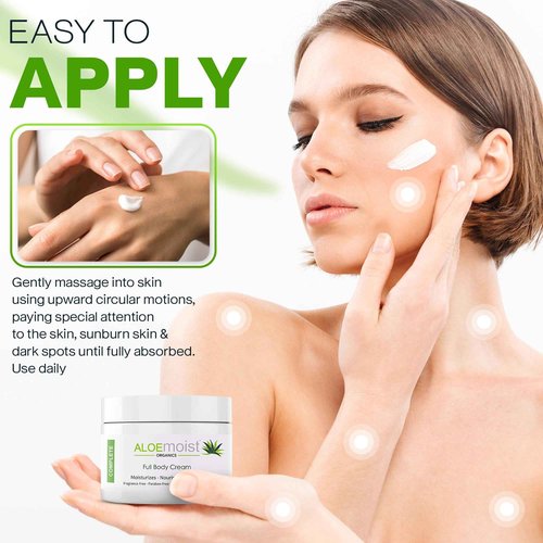 Organic Aloe Vera Lotion - Face & Body Moisturizing Cream with Natural Aloe Vera, Vitamin E Oil, Vitamin C, Retinol Cream, Shea Butter – Anti Aging Face Moisturizer for Women, Dry Skin (8 oz - 2pk)