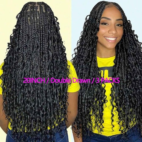 Bulk Hair Double Drawn Human Bundles Spanish Curly Extensions For Boho Knotless Braiding No Weft Water Wave Full End Burmese Bulk Hair Boho Braids for Women 24inch 1Bundle 100g