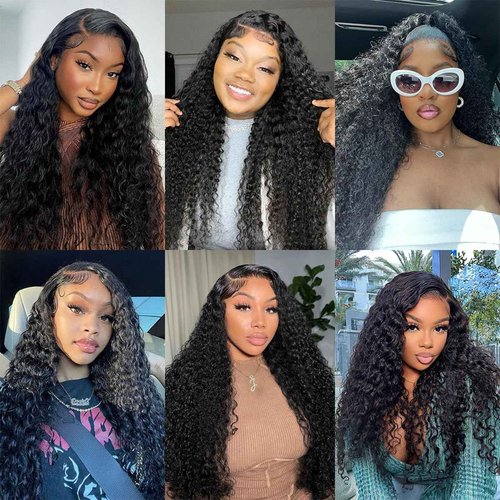 Noxlouis 20 Inch Deep Wave Lace Front Wigs Human Hair Wig for Woman 13x4 Hd Deep Curly Lace Frontal Wig Pre Plucked With Baby Hair