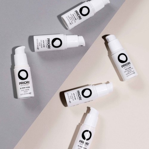 Priori Skincare Eye Serum with AHA Lactic Acid, Caffeine, Vitamin C, E, A Firming, De-puffing Eye Gel for Dark Circles and Wrinkles Fragrance Free Dermatologist Tested 0.5 fl oz