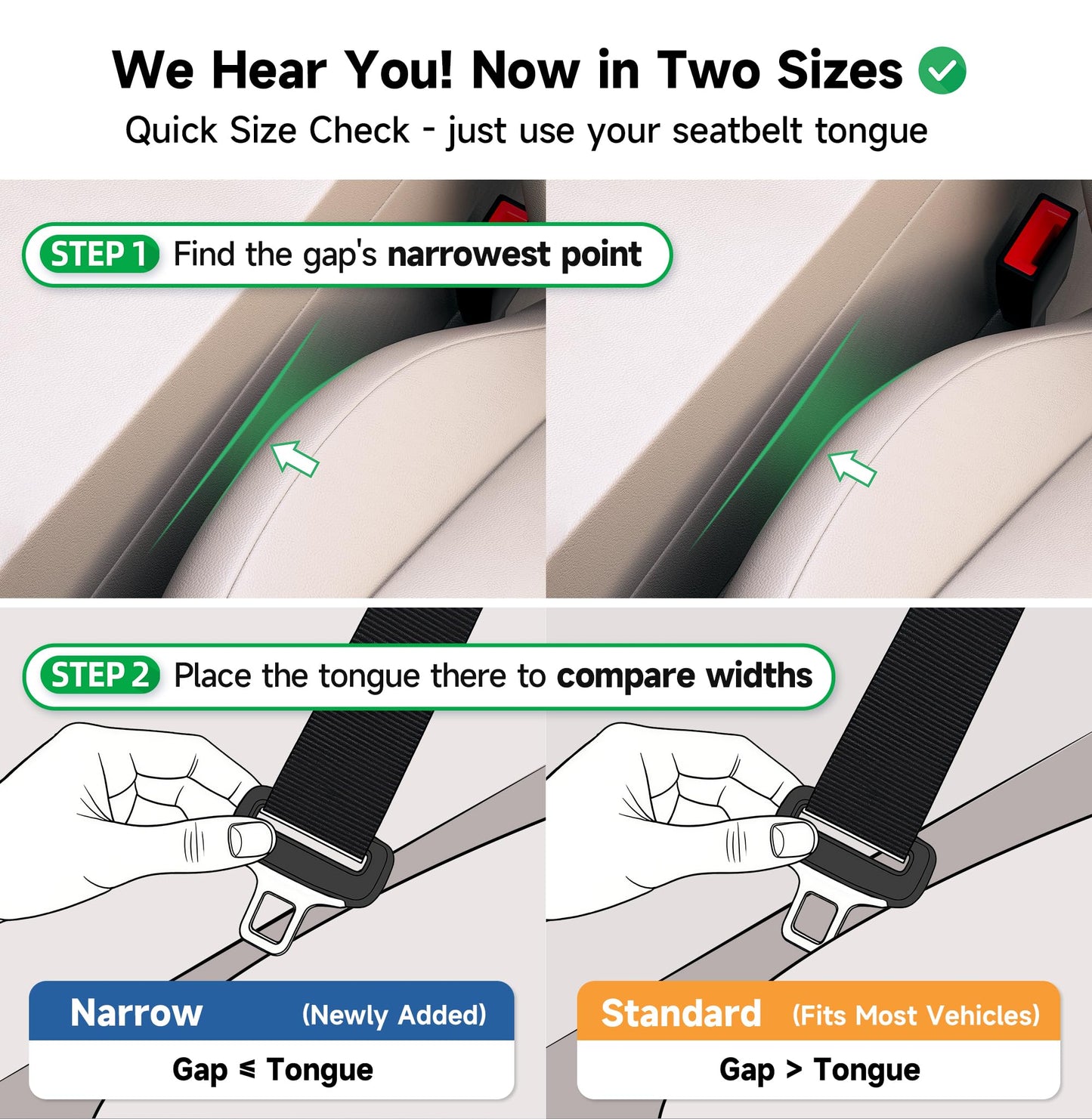 Givifive Car Seat Gap Filler Set of 2, Soft Foam Multifunctional Seat Side Gap Filler with Organizer & Hook Function, 3in1 Gap Stopper Universal Fit Car SUV Truck Fill The Gap Between Seat & Console