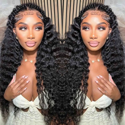 Forevermore Glueless Wigs Human Hair Pre Plucked Pre Cut Wear And Go 26inch Curly Human Hair Wig 13x4 Lace Front Wigs Human Hair 180% Density Ready To Wear Glueless Natural Color Clearance