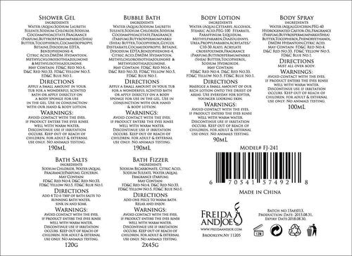 French Vanilla Bath Set Essential Bath and Body Basket: 2 Vanilla Bath Bombs, Body Lotion, Body Spray, Bath Salts, etc in a Wooden Jewelry Box