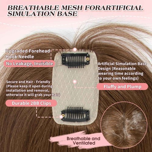 isheeny Hair Toppers For Women Real Human Hair Dark Brown #2 12Inch Human Hair Topper for Women, 2 Clips Secure Hold, Realistic Artificial-Base Scalp For Changing Your Look