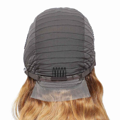 SUPER STYLE 30 Inch Honey Blonde Ombre 4/27 Lace Front Wigs Human Hair Body Wave Ombre Color 13x4 Lace Frontal Glueless Wigs Pre Plucked Bleached Knots for Black Women