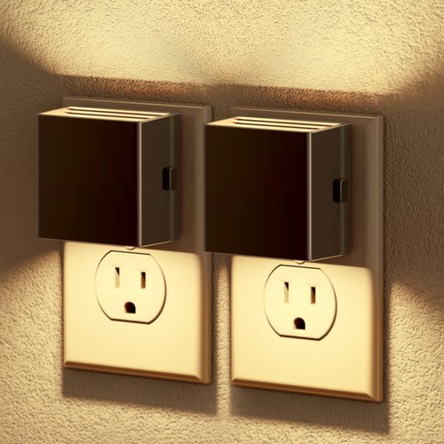 JandCase Night Light,Automatic Night Lights Plug into Wall,Dusk to Dawn,2 Pack Soft White 3000K Brightness Adjustable Nightlight for Kids Bedroom Bathroom Hallway Kitchen