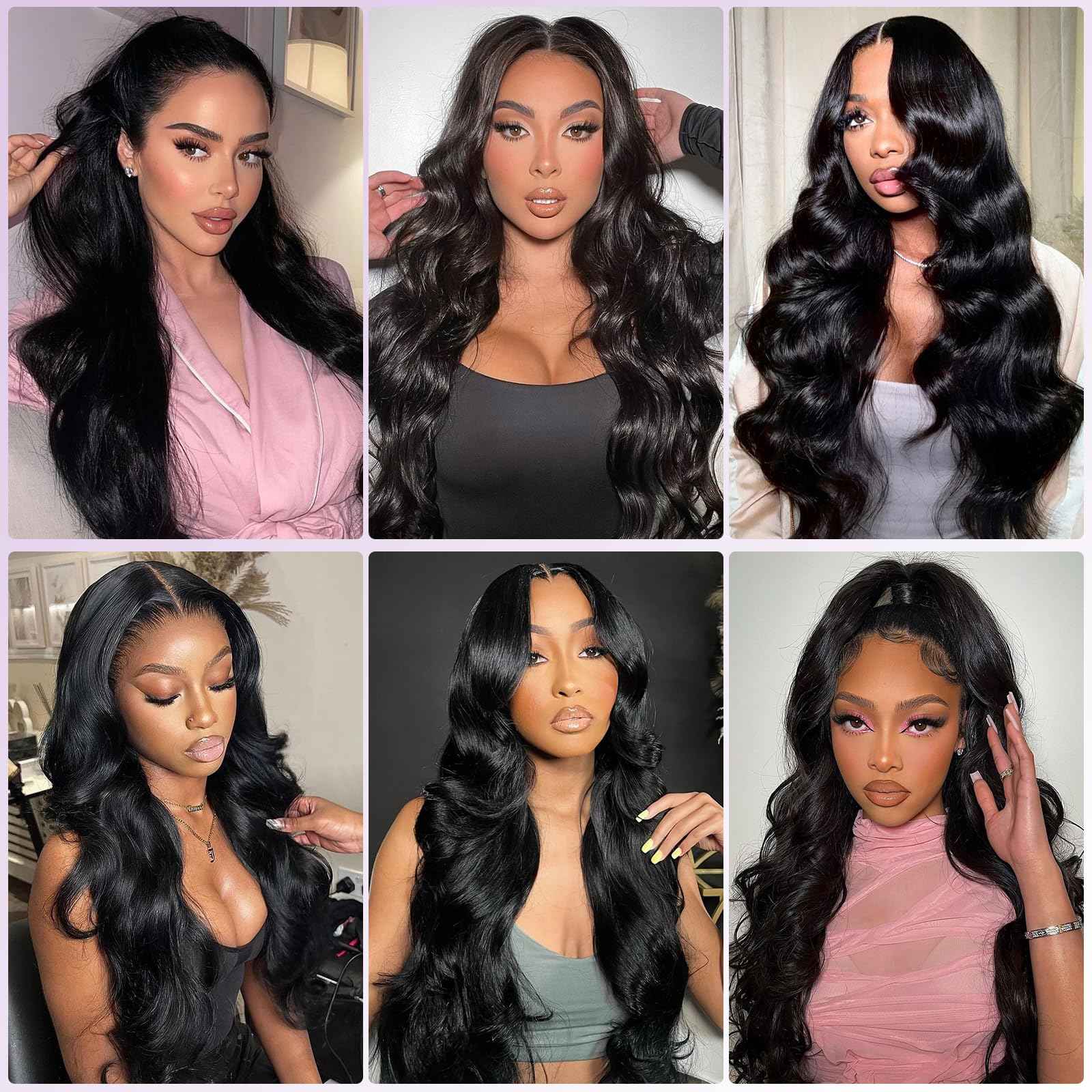 30 Inch Body Wave Lace Front Wigs Human Hair Wigs for Women 13x6 HD Lace Front Wigs Human Hair 200 Density Glueless Body Wave Wig Lace Frontal Wigs Pre Plucked Natural Black