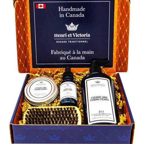 HENRI ET VICTORIA Beard Care Kit (Cognac and Cuban Cigars)
