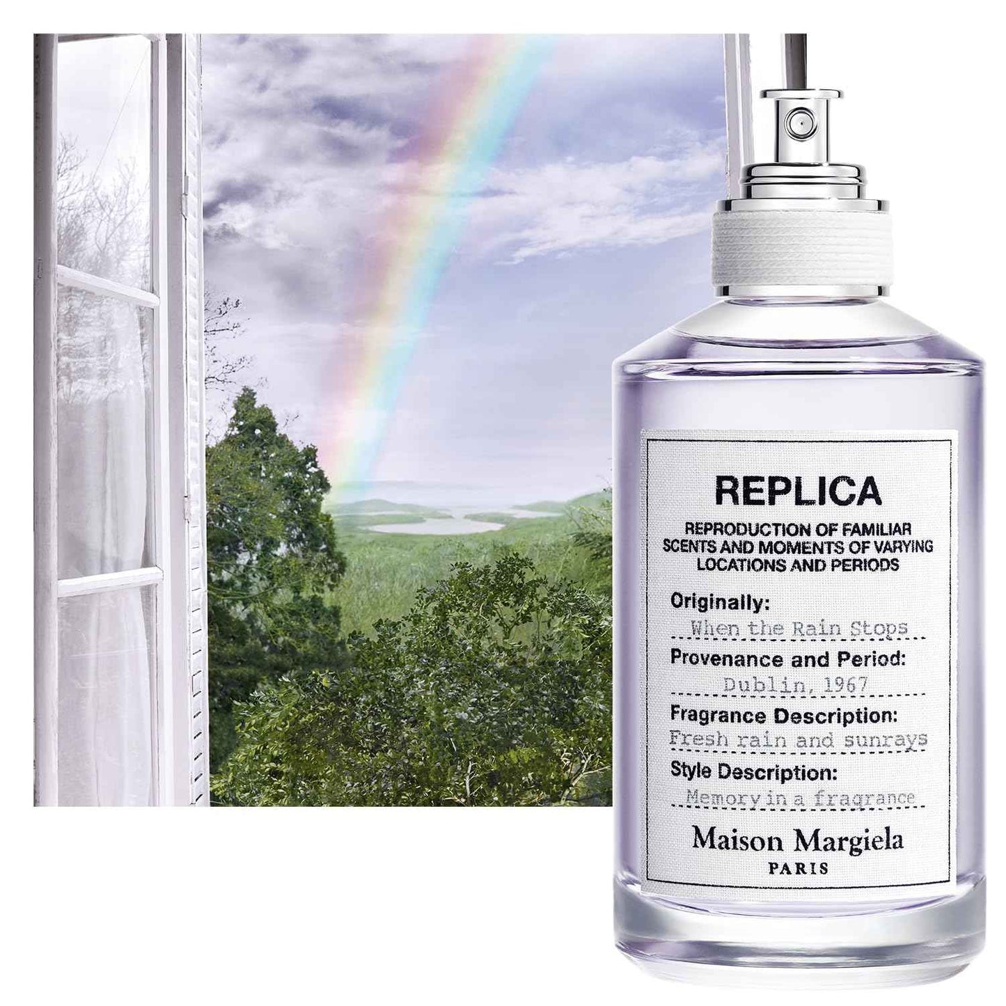 Maison Margiela - Replica - When the Rain Stops Eau de Toilette - Fresh Fragrance - With Acquatic Accord, Isparta Rose Petal & Patchouli - 1.0 Fl Oz
