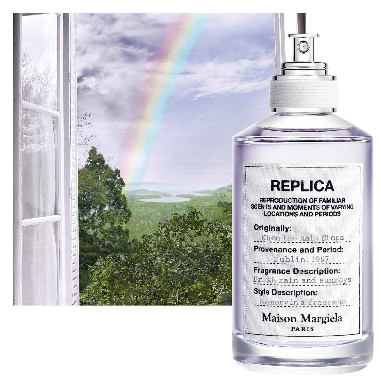 Maison Margiela - Replica - When the Rain Stops Eau de Toilette - Fresh Fragrance - With Acquatic Accord, Isparta Rose Petal & Patchouli - 1.0 Fl Oz