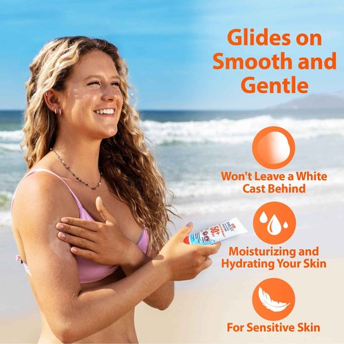 Safe Sea Anti-Jellyfish Sting Protective Lotion - Sunscreen - Sunblock - Sea Lice - Jelly Fish - 50SPF Adults (Tube 3.4 oz 3 pack)