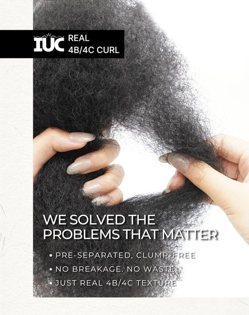 IUC Afro Kinkys Bulk Human Hair (16 Inch, 50g, Ginger) 4C Afro Kinky-Curly 100% Human Hair, Ideal for Braiding, Twists, Dreadlocks, Loc Repair, Kid-Friendly