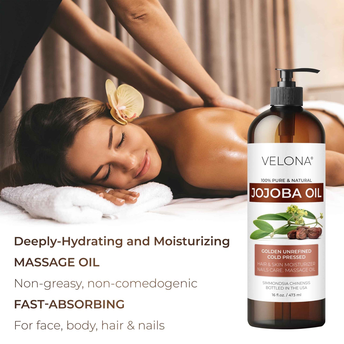 Jojoba Oil - 1 Gallon / 128 Fl Oz | 100% Pure and Natural | Golden, Unrefined, Cold Pressed, Hexane Free | Moisturizing Face, Hair, Body, Skin Care, Stretch Marks, Cuticles