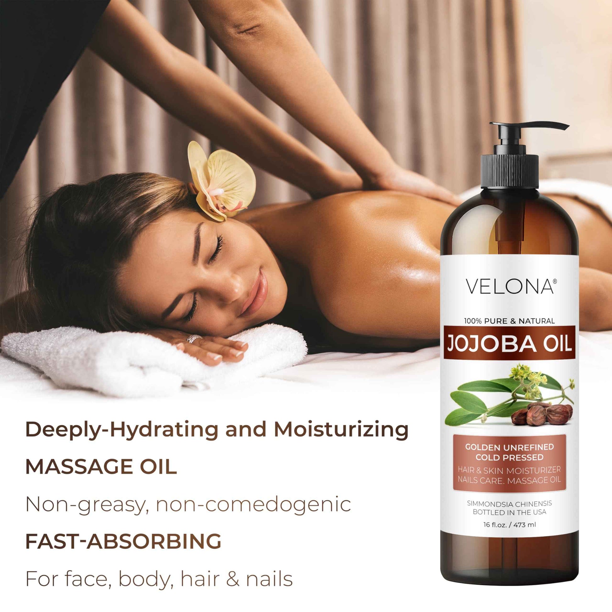 Jojoba Oil - 1 Gallon / 128 Fl Oz | 100% Pure and Natural | Golden, Unrefined, Cold Pressed, Hexane Free | Moisturizing Face, Hair, Body, Skin Care, Stretch Marks, Cuticles