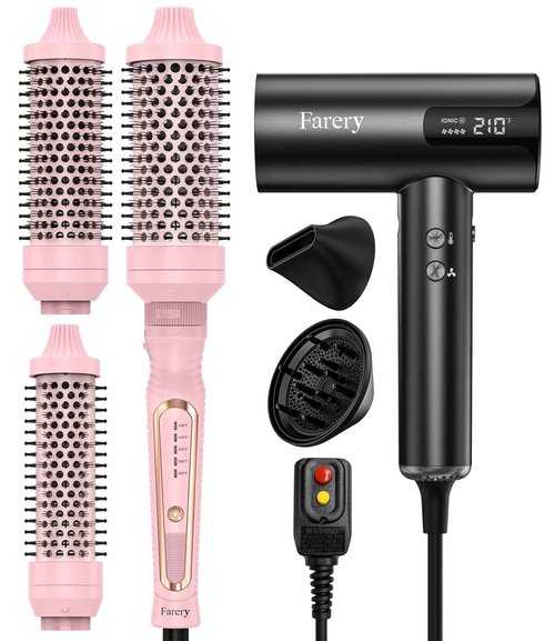 Farery PRO 3-in-1 Thermal Brush Set & FARERY H8 Professional Ionic High Speed Hair Dryer