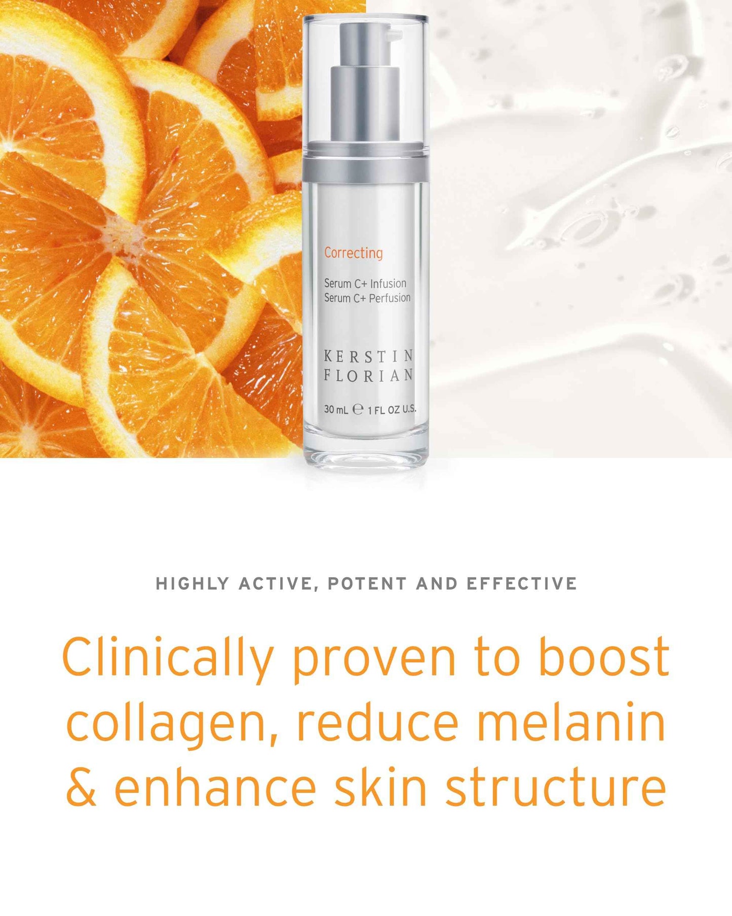 Kerstin Florian Serum C Infusion | Vitamin C Facial Serum for Fine Lines & Collagen Boosting | Amino Acids to Firm & Tone Skin (1 fl oz)