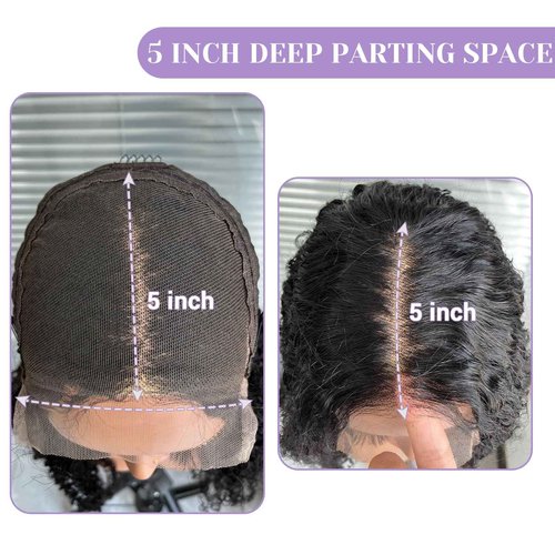 DSEKCAIN Yaki Straight Wig Human Hair 250 Density 5X5 Transparent HD Lace Closure Kinky Straight Human Hair Wig For Women18 inch