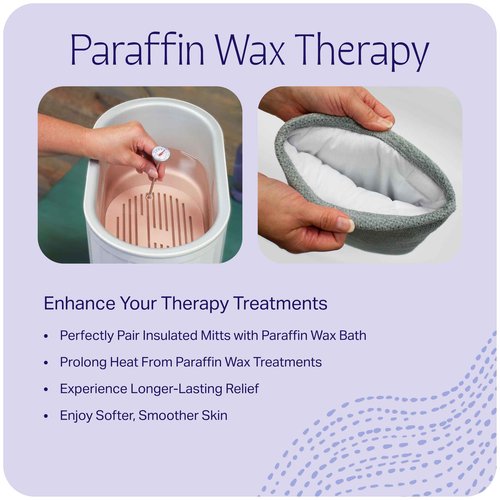 Therabath Insulated Mitts for Paraffin Wax Bath, for Arthritis and Skin Therapy, for Home and Spa, Made in the USA, 1 Pair
