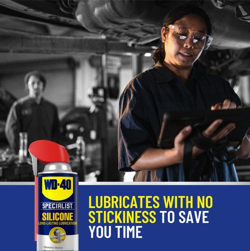 WD-40 Specialist Silicone Lubricant with Smart Straw Sprays 2 Ways, Twin-Pack, 11 OZ, [12-Pack]