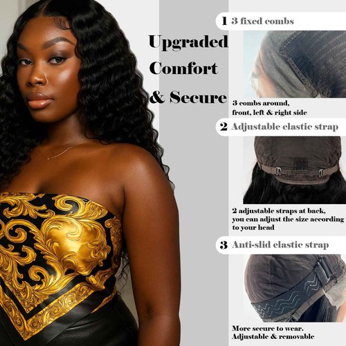 Synthetic Lace Front Wig 13x6 HD Lace Front Wig for Black Women 28inch Curly Hair Glueless Wig Pre-Plucked Wigs Beginner Friendly Natural Hairline Glueless Heat Resistant Lace Front Wig Long Curly Wig