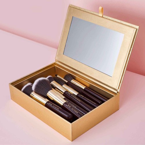 Jessup Makeup Brushes Set Professional Makeup Brush Eyeshadow Blending Powder Foundation Blusher Concealer 25pcs with Cosmetics Storage Box, Zinfandel T285