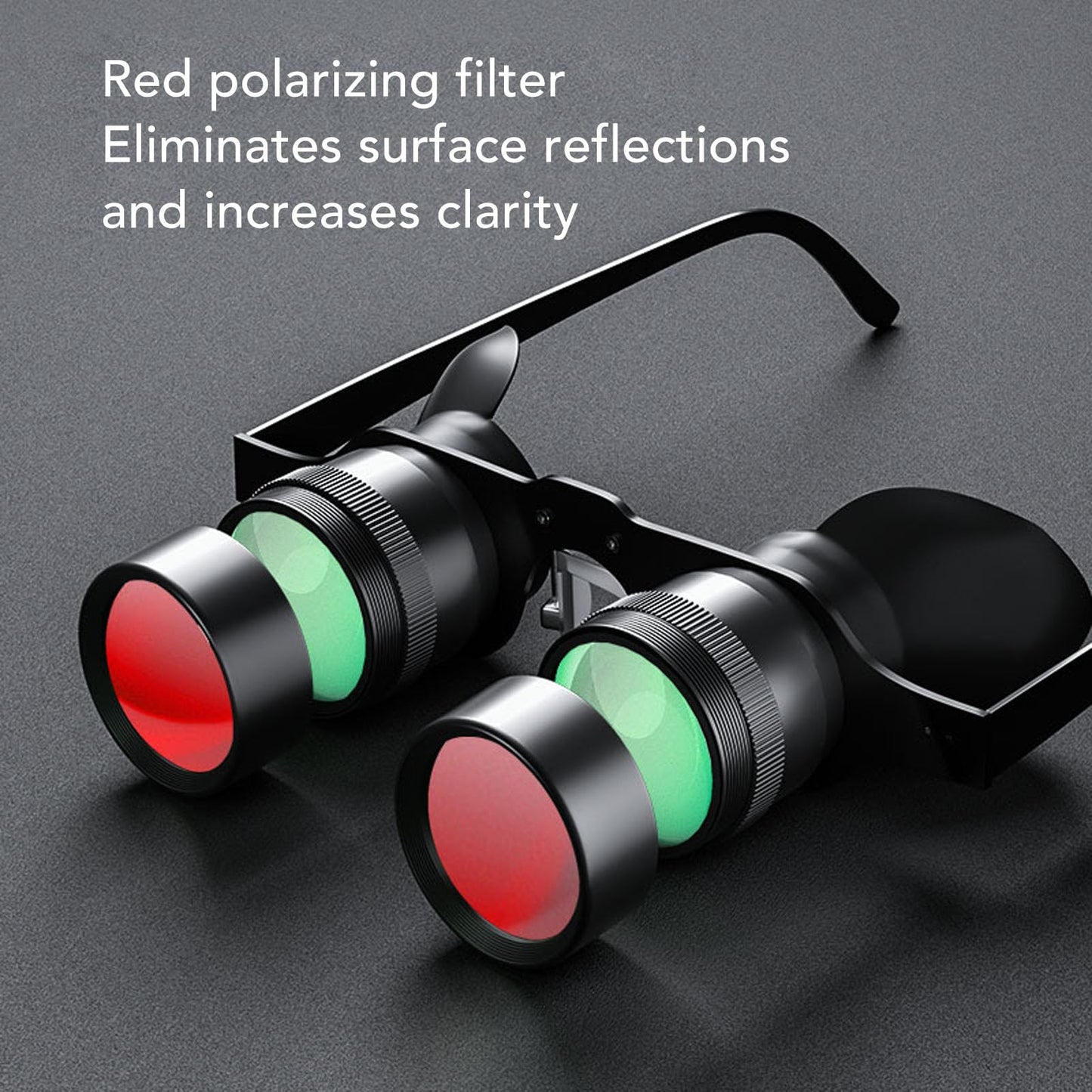 Zoom Optics Binocular Glasses, 10X Zoom Opera Glasses, Binoculars Glasses with Polarized Lens Handsfree Adjustable HD Optical Telescope Glasses for Fishing Bird Watching