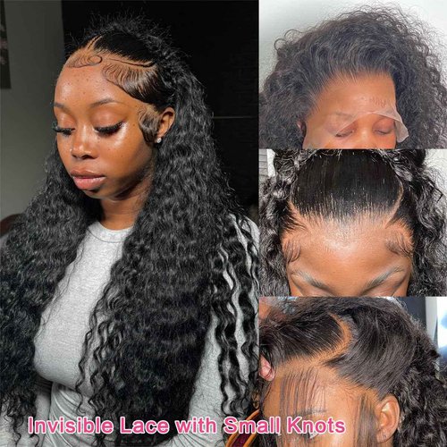 Bling Hair Princess 20 Inch Deep Wave Lace Front Wigs Human Hair 200 Density 13x6 Transparent Lace Frontal Wigs Human Hair Pre Plucked Deep Curly Human Hair Wig
