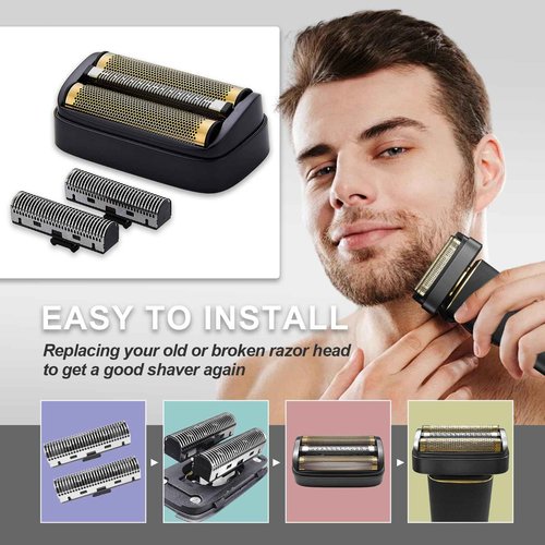 Replacement Foil & Inner Cutters Compatible with Andis 17300 reSURGE Electric Shaver, Black (3 Pack)