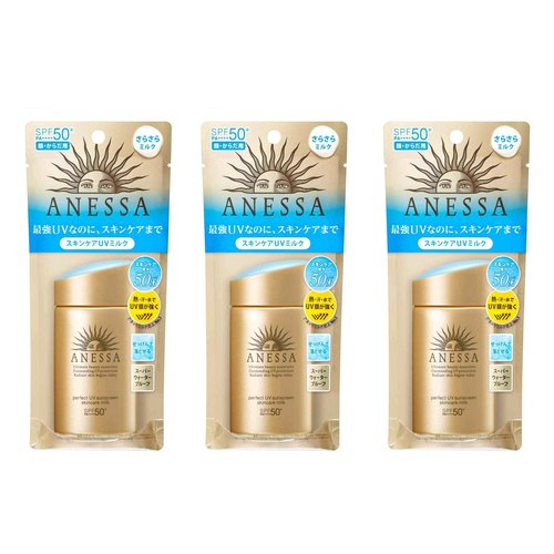 ANESSA Perfect UV Sunscreen Skincare Milk A SPF50+ PA++++ 60ml (3pc set)