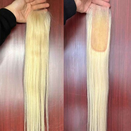 Aorbige 2x6 Long Deep Parting HD Swiss Lace Melt Skin Lace Closure Raw Hair Materials Straight Style Much Fuller with Natural Hair Line Human Hair Natural Black Color (18inch, HD 2x6 613 lace closure)
