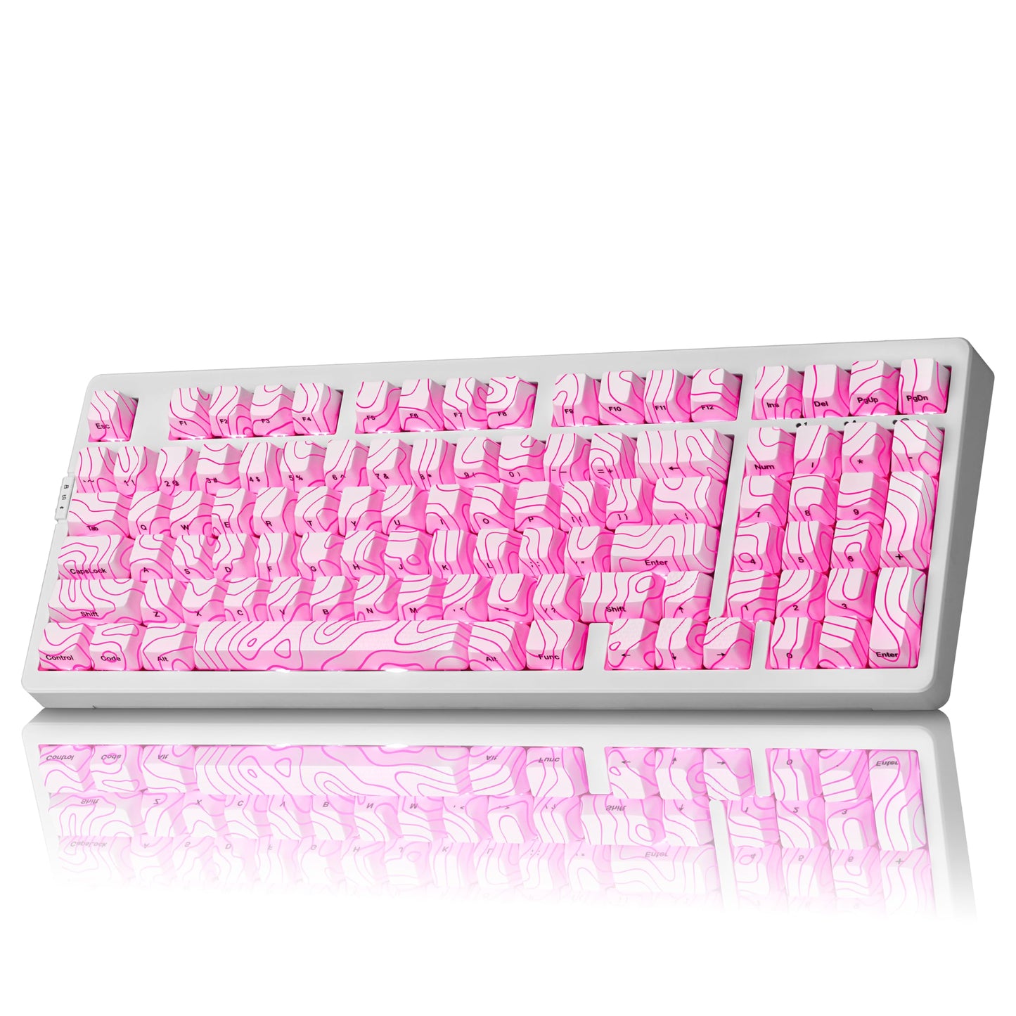 ZORNHER ZH980 Wireless Mechanical Gaming Keyboard,95% White Hot-Swappable Custom Creamy Keyboard with Number Pad,Shine Though IMD PC Keycaps,Pre-lubed Linear Switches,RGB Backlit