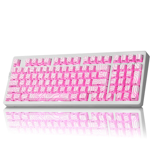 ZORNHER ZH980 Wireless Mechanical Gaming Keyboard,95% White Hot-Swappable Custom Creamy Keyboard with Number Pad,Shine Though IMD PC Keycaps,Pre-lubed Linear Switches,RGB Backlit