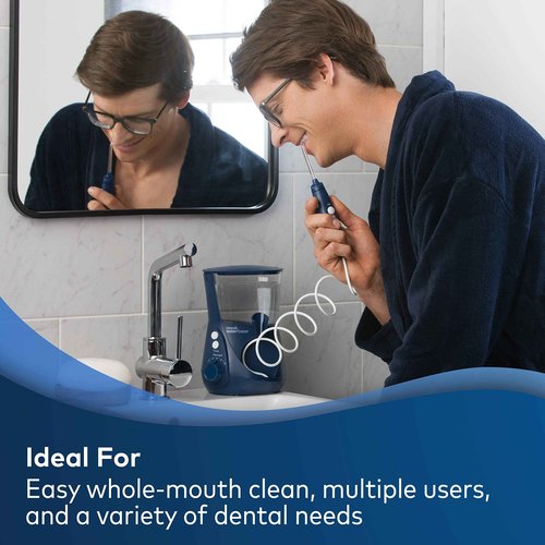 Waterpik Aquarius Water Flosser + 2 Replacement Implant Denture Tips for Water Flossers