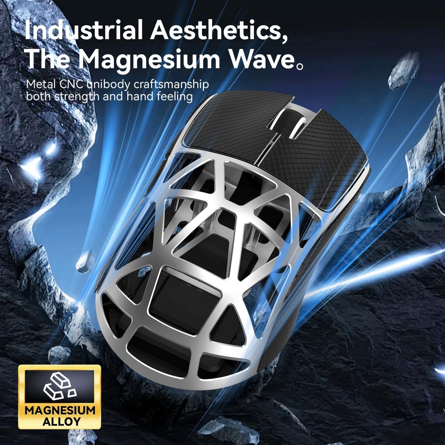 ZIYOU LANG x Attack Shark R2 Superlight Wireless Gaming Mouse,Magnesium Alloy, PixArt PAW3950 Sensor,Adjustable 42K DPI,8K Hz Polling Rate,5 Programmable Button,Long Battery Life,PC/Mac/Xbox/PS-Grey