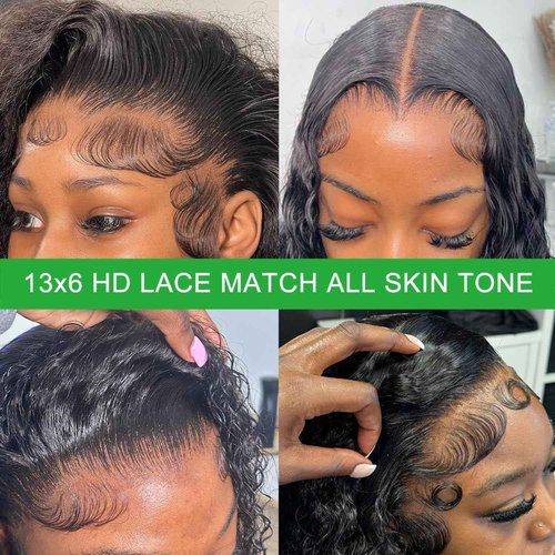 Ehelo 30 Inch Deep Wave Wig 13x6 Lace Frontal Deep Wave Wigs Human Hair 200% Density Pre Plucked Lace Front Wigs for Women 13x6 Lace Curly Human Hair Wig Deep Wave Glueless Wig