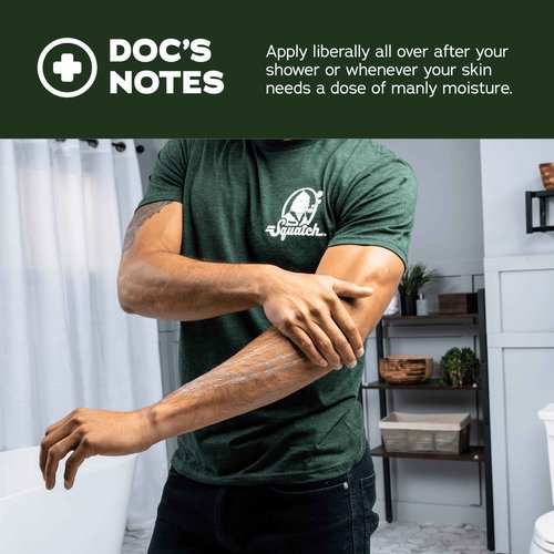 Dr. Squatch Natural Hand and Body Lotion for Men - Made with Shea Butter, Coconut Oil, Vitamin E for 24-Hr Moisturization - Pine Tar, Fresh Falls, Coconut Castaway & Cool Fresh Aloe (10 fl oz, 4-Pack)