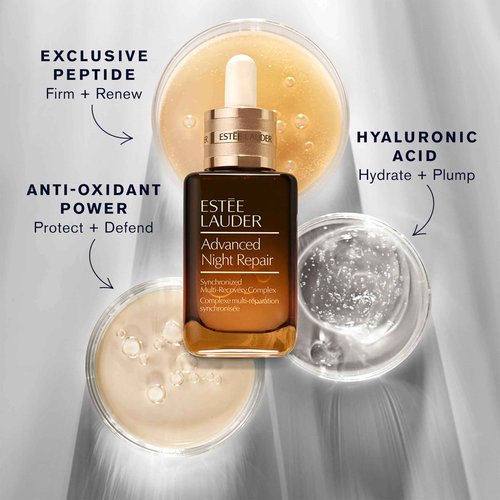 Estée Lauder Nighttime Experts 3-Piece Travel Size Skincare Gift Set | Repair + Bounce + Brighten | Includes Face Serum 1 Fl Oz, Eye Cream 0.17 Fl Oz + Moisturizer 0.5 Ounce