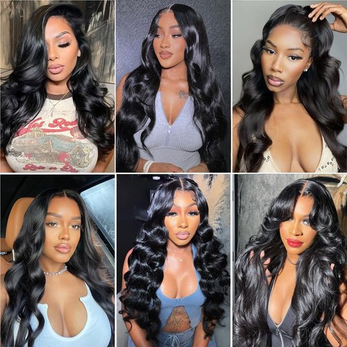 CHEEON Body Wave Bundles Human Hair 18 20 22 Inch Human Hair Bundles 12A Grade Unprocessed Brazilian Virgin Hair Extensions 3 Bundles Deal Natural Black