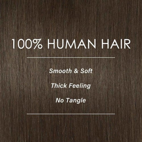 WOWANGEL Clip in Hair Extensions Human Hair,24" Seamless Clip Ins No Damage,7pcs 120g Remy Hair Reusable for Daily Styling,Weddings,Events,Dark Brown(2#)