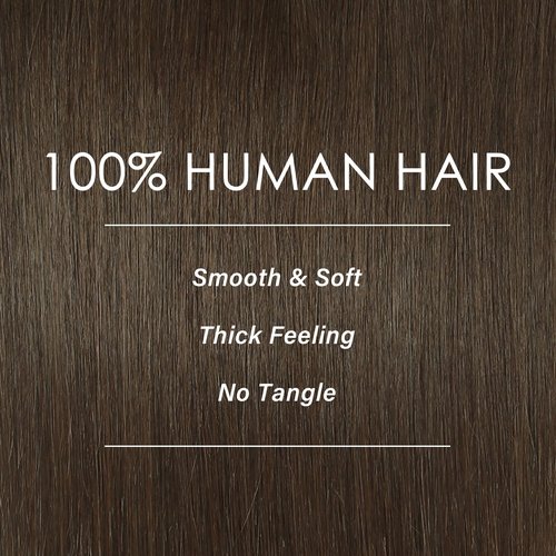 WOWANGEL Clip in Hair Extensions Human Hair,20" Seamless Clip Ins No Damage,7pcs 120g Remy Hair Reusable for Daily Styling,Weddings,Events,Dark Brown(2#)