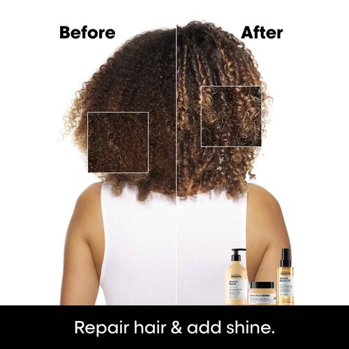 L'Oréal Professionnel Paris Absolut Repair Shampoo & Golden Mask Set - Protein Treatment For Dry & Damaged Hair, Repairs Damage & Provides Shine, 10.1 Fl Oz