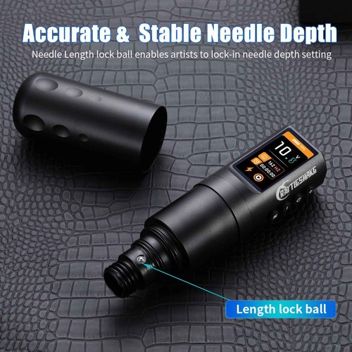 Rattlesnake Rotary Tattoo Machine Pen V4 Digital LED Display 4.2mm Stroke Length with Extra Battery