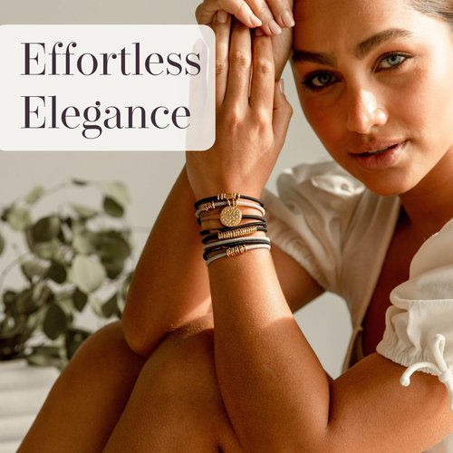 By Lilla Bracelet Hair Ties - Stretchy Hair Tie Bracelets - Decorative Handmade Jewelry for Women’s Wrist and Ponytail