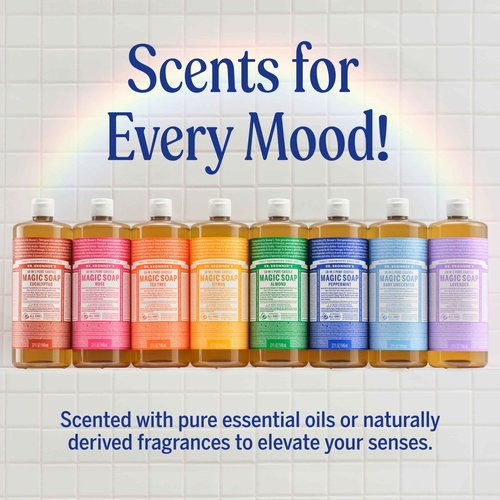 Dr. Bronner's Pure-Castile Magic Soap Liquid (Lavender, 1 Gallon) – Made with Regenerative Organic Certified Oils- For Face, Hair, Laundry, Dishes- Hand Soaps & Body Wash – Concentrated, Vegan