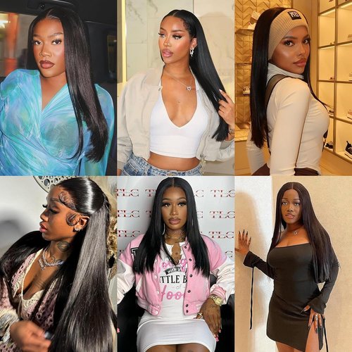 Liang Dian Straight Bundles with closure human hair 16 16 18 18 +16 Inch Human Hair Bundles with Closure HD Lace100% Unprocessed 12A Brazilian Virgin Quick Weave Hair Natural Color