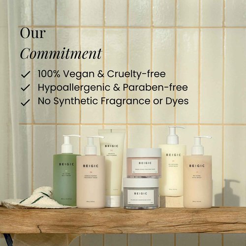 BEIGIC Comforting Cream - Vegan Hydrating Calming Facial Moisturizer with Allantoin, Niacinamide & Ceramide for Dry Sensitive Skin (1.7 fl oz)