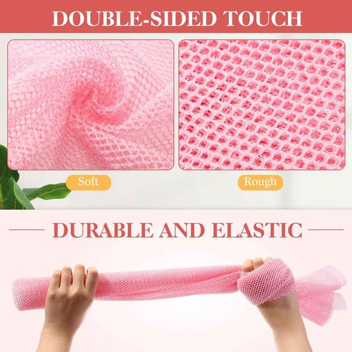 Sunnyray 100 Pcs African Net Sponge Authentic Bulk,Long Bath Sponge Net Exfoliating Shower Body Scrubber Back Scrubber Skin Smoother, Great for Daily Home Use, Beauty Salons, Spa Clubs, Nail Salons