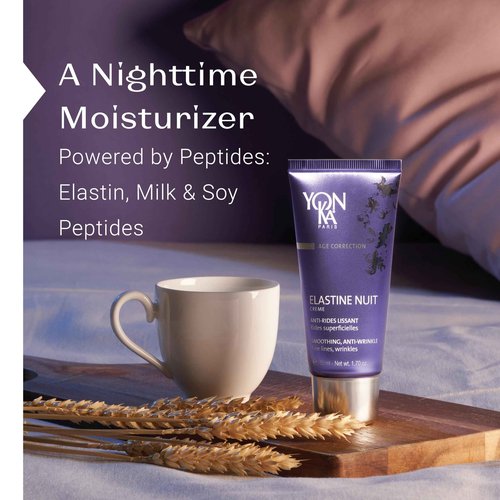 Yon-Ka Elastine Nuit Anti-Wrinkle Night Cream | Anti Aging Facial Moisturizer and Eye Cream | Soften Fine Lines and Wrinkles with Vitamin C and Elastin Peptides | Paraben-Free | 1.70 oz