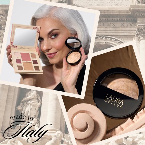 LAURA GELLER NEW YORK Party in a Palette, Ready to Jetset! + Baked Balance-n-Brighten Powder Foundation, Toffee